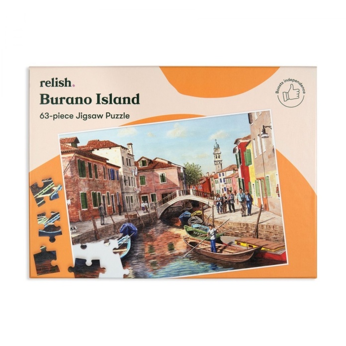 Puzzle Relish 63 elementy Burano Włochy dla seniora